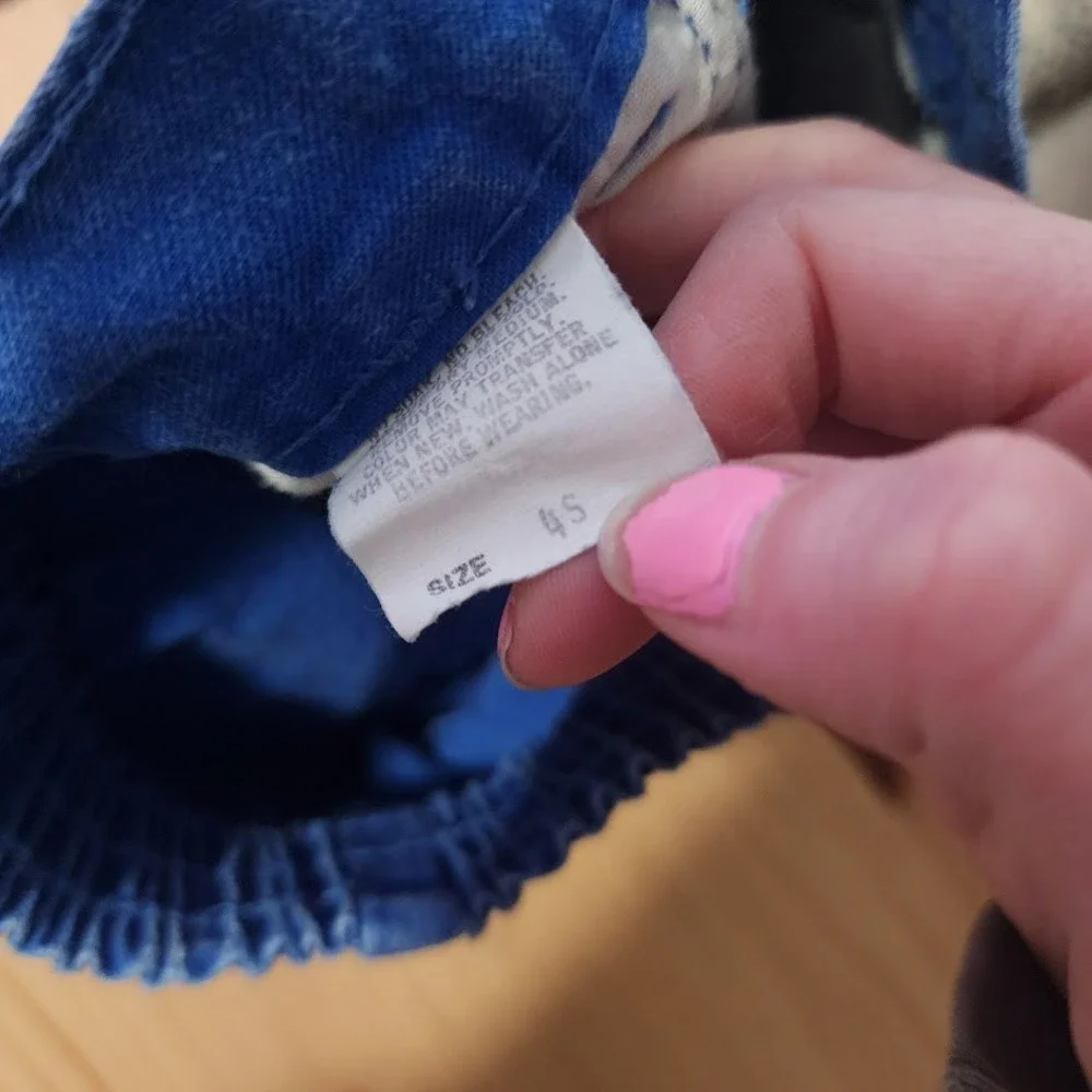 OSHKOSH VINTAGE USA Carpenter Workwear Pants Blue‎ Talon Zip Toddler 4S